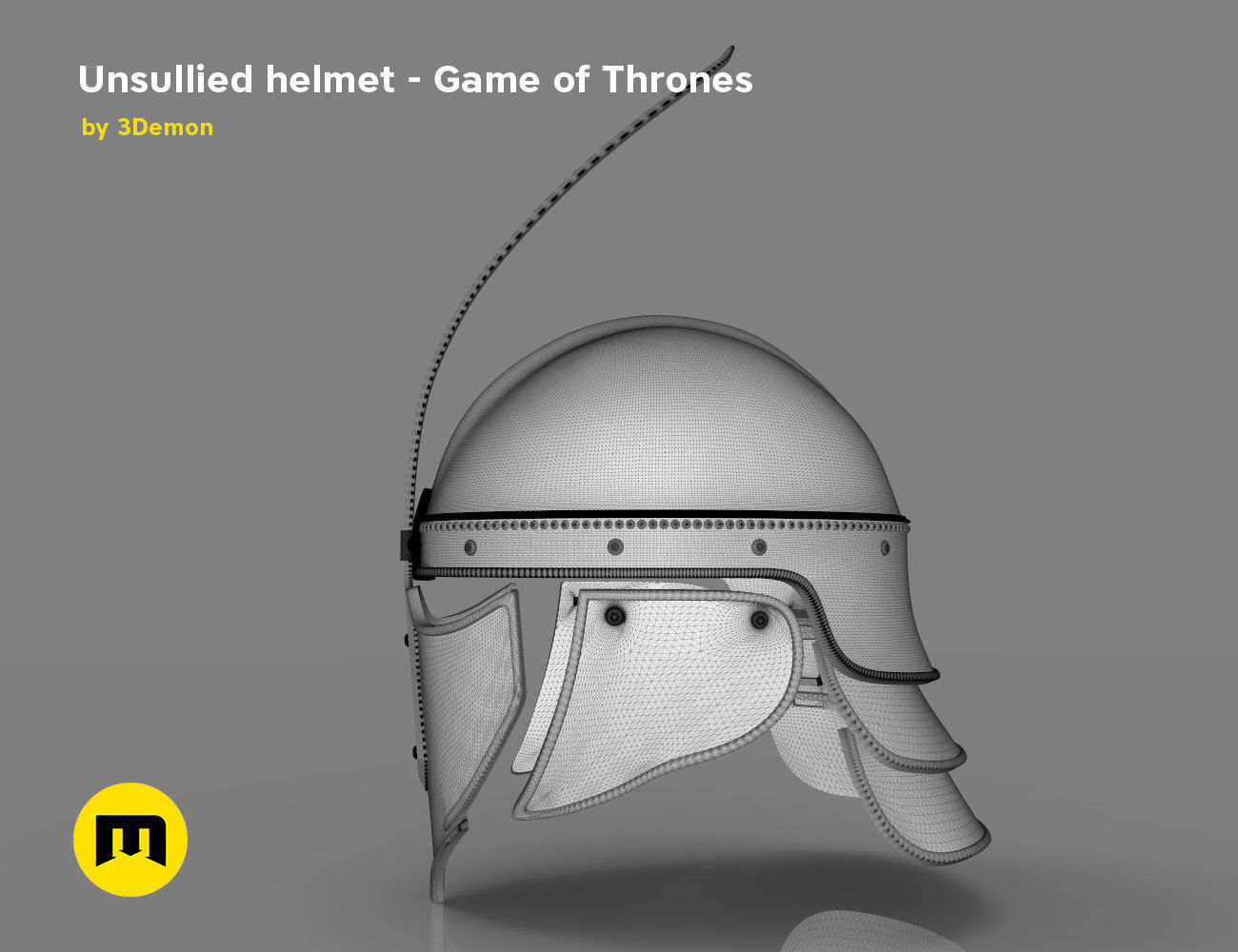 Game of Thrones Unsullied Helmet 3D print model_23
