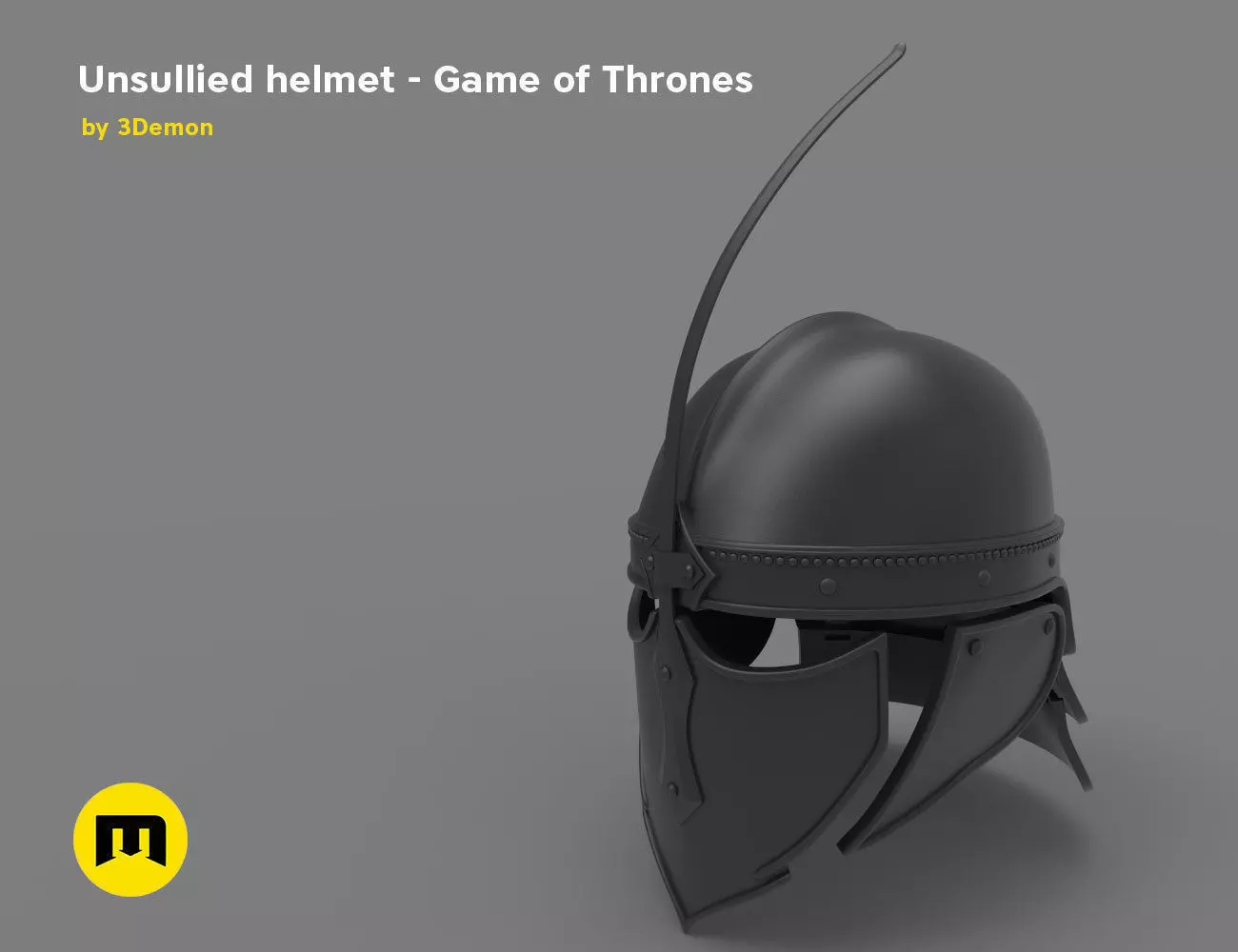 Game of Thrones Unsullied Helmet 3D print model_0