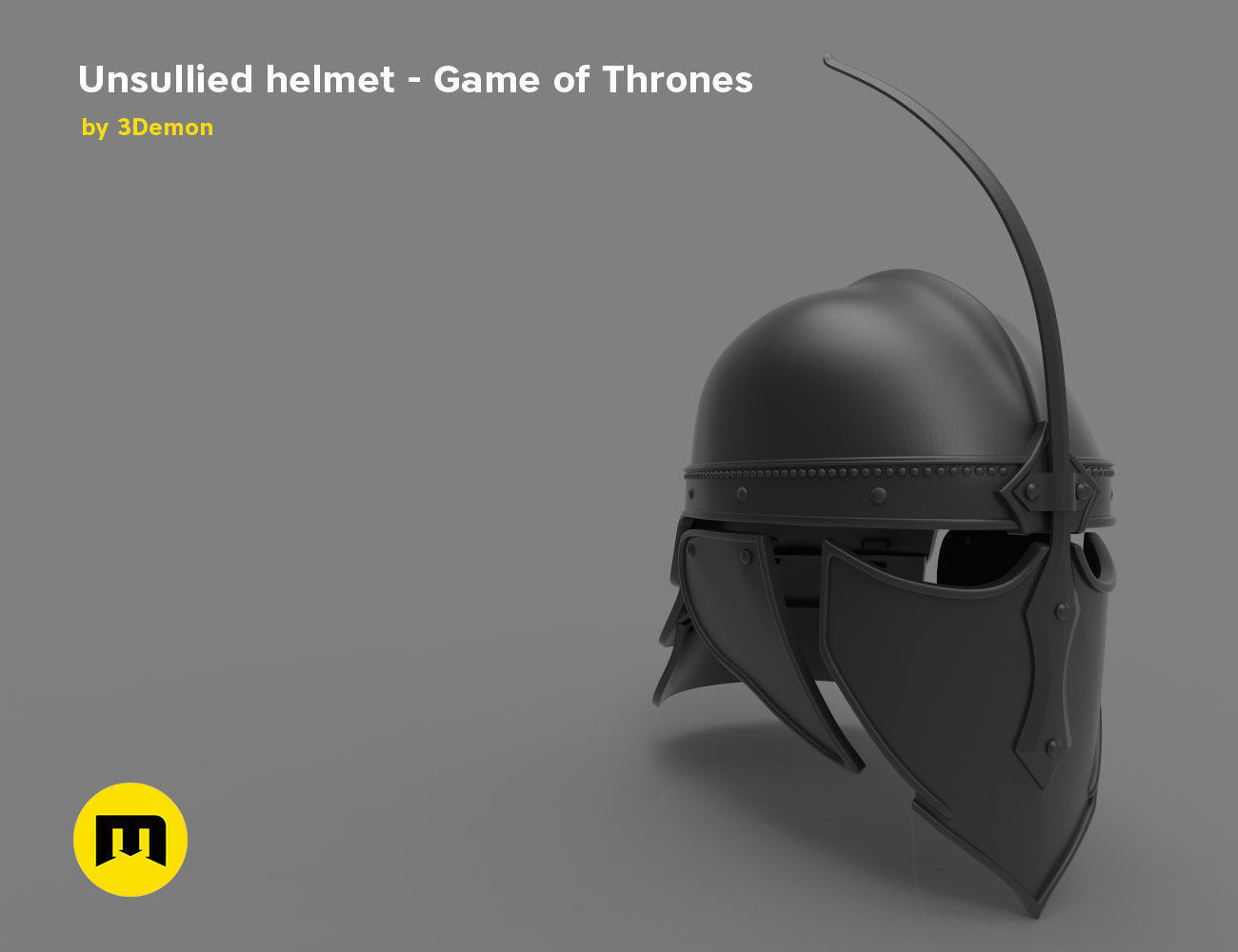 Game of Thrones Unsullied Helmet 3D print model_1