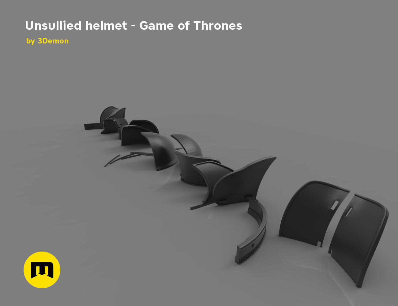 Game of Thrones Unsullied Helmet 3D print model_15