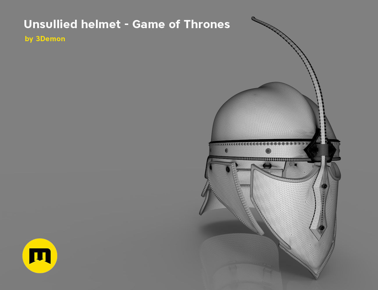 Game of Thrones Unsullied Helmet 3D print model_27