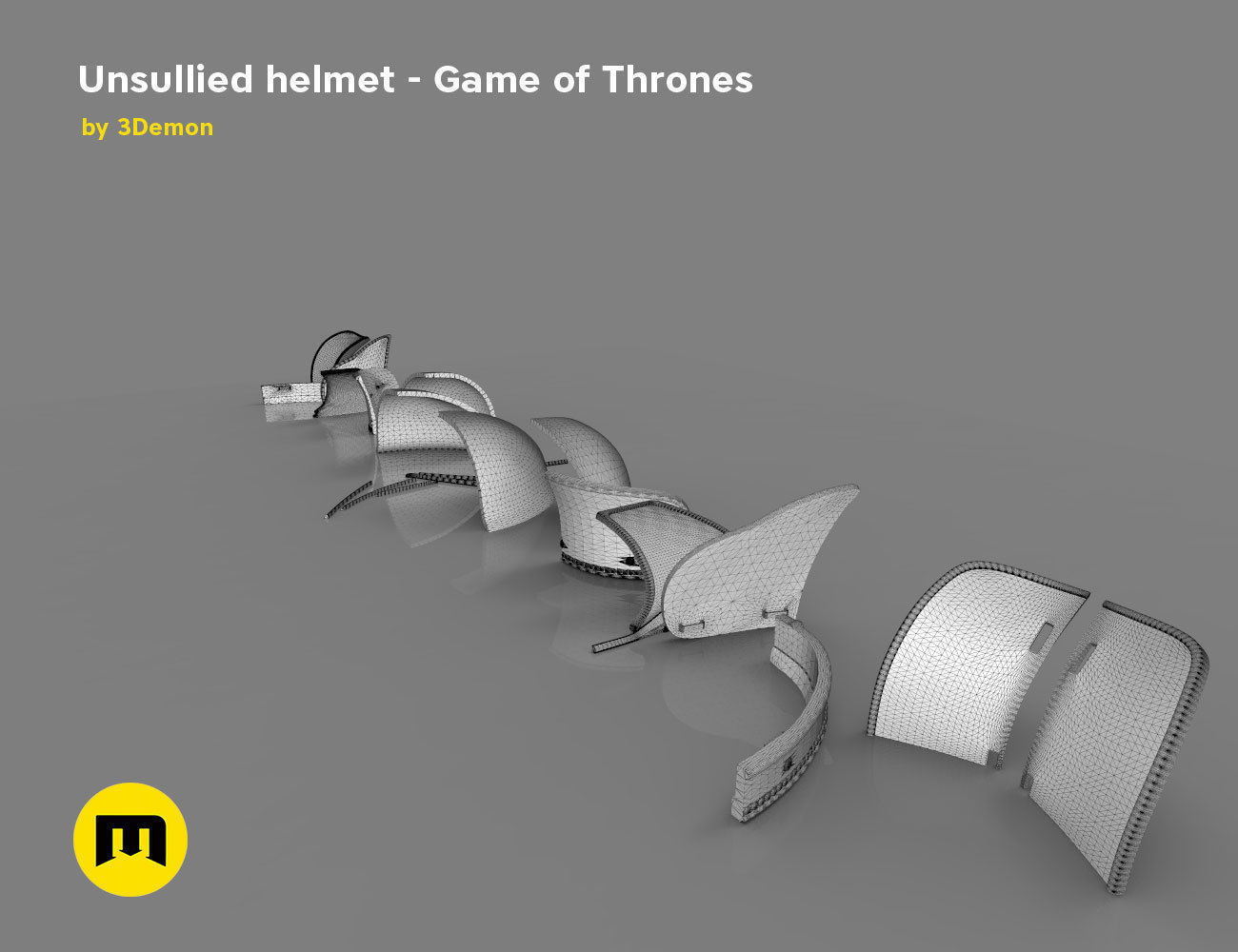 Game of Thrones Unsullied Helmet 3D print model_30