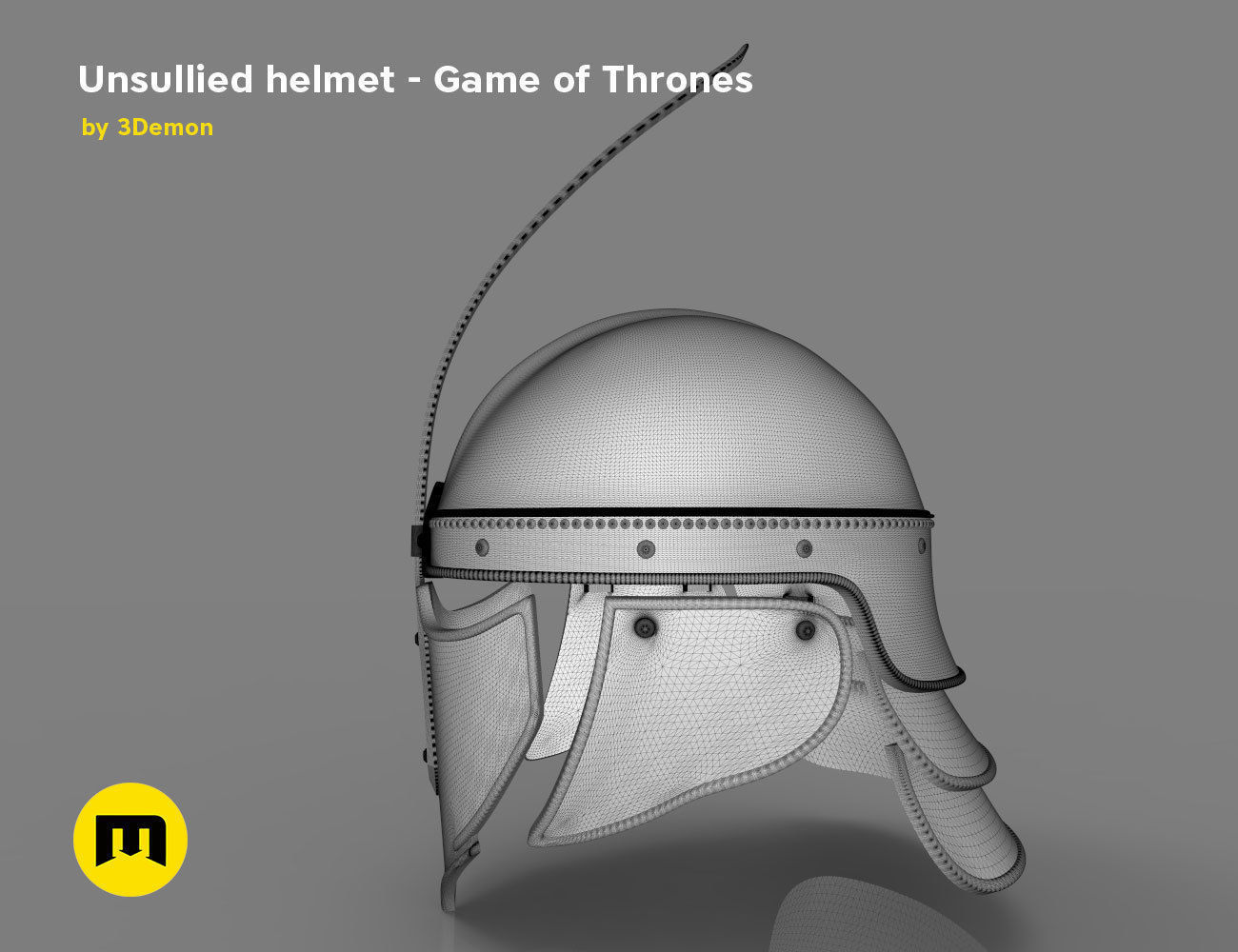 Game of Thrones Unsullied Helmet 3D print model_22