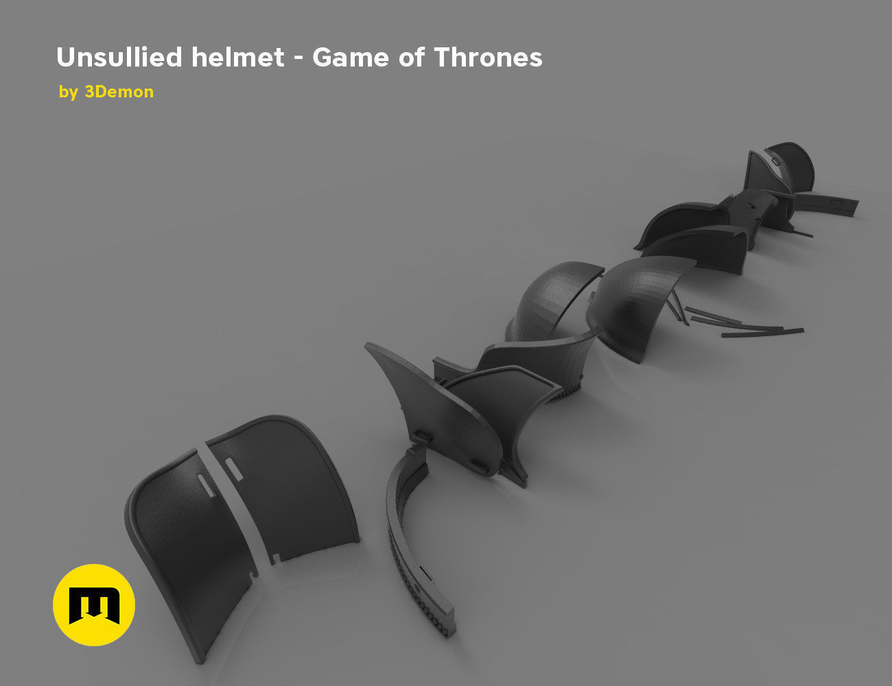 Game of Thrones Unsullied Helmet 3D print model_14