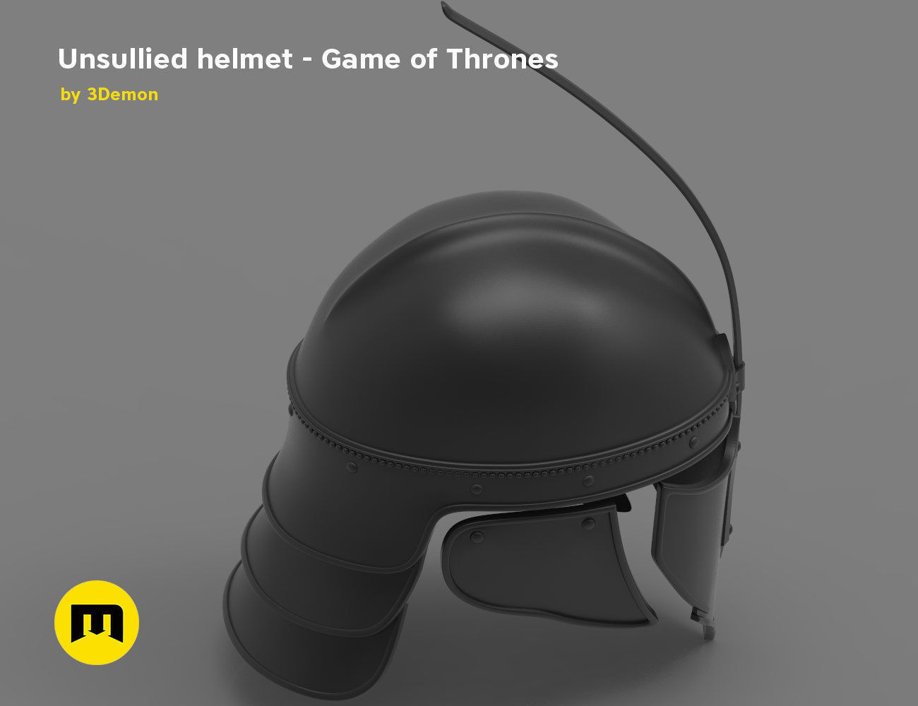 Game of Thrones Unsullied Helmet 3D print model_8
