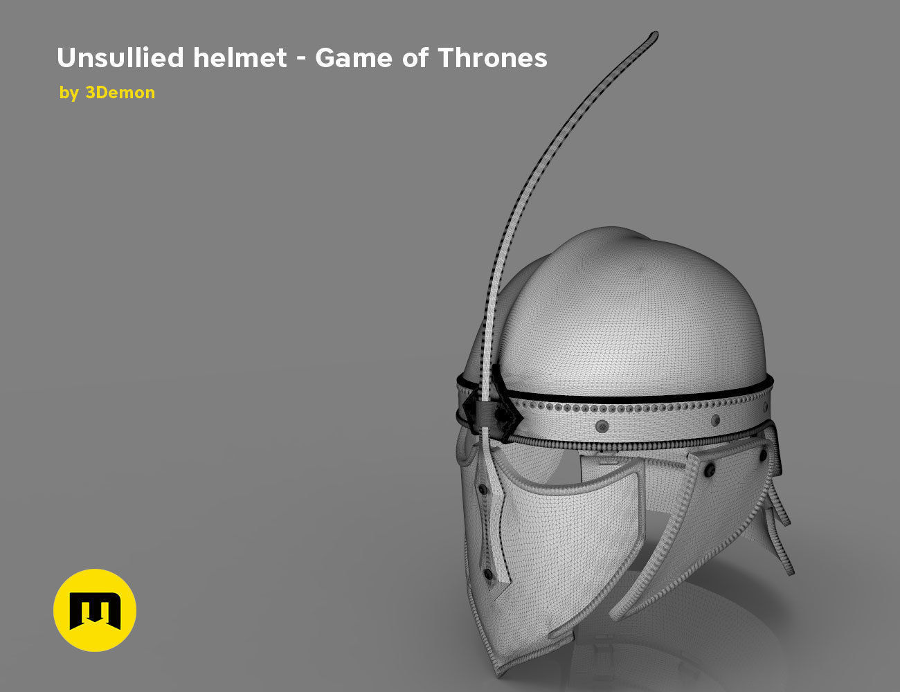 Game of Thrones Unsullied Helmet 3D print model_25
