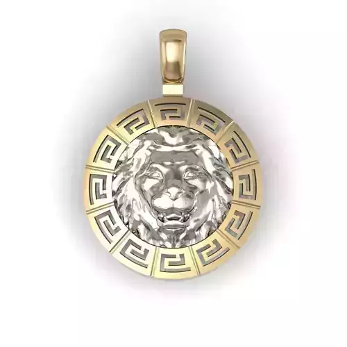 lion pendant   bicolour