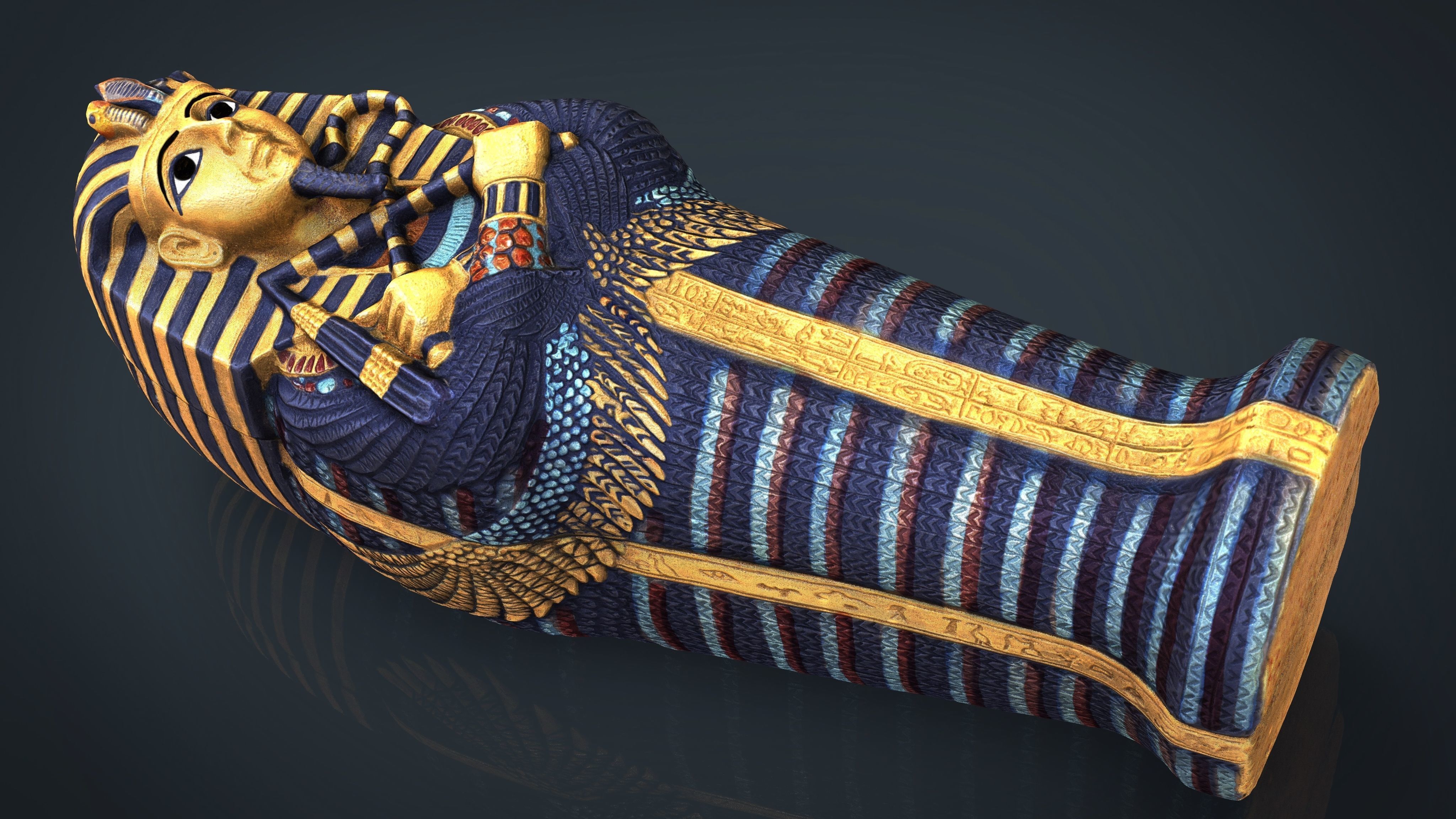 EGYPTIAN SARCOPHAGUS 3D model_10