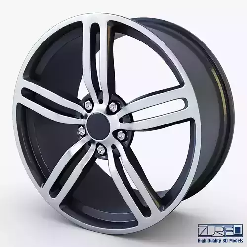 Style 167 wheel ferric gray Mid Poly Low-poly 3D model