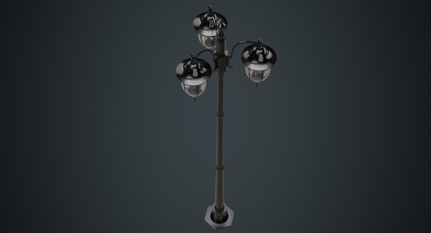 Street Light 3A Low-poly 3D model_2