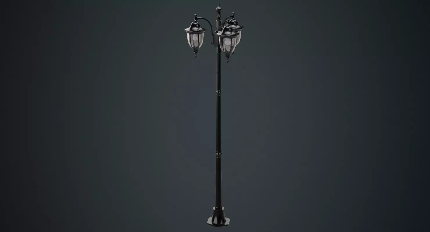 Street Light 3A Low-poly 3D model_0