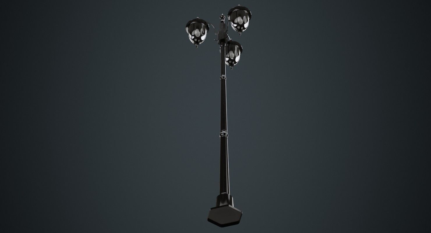 Street Light 3A Low-poly 3D model_4