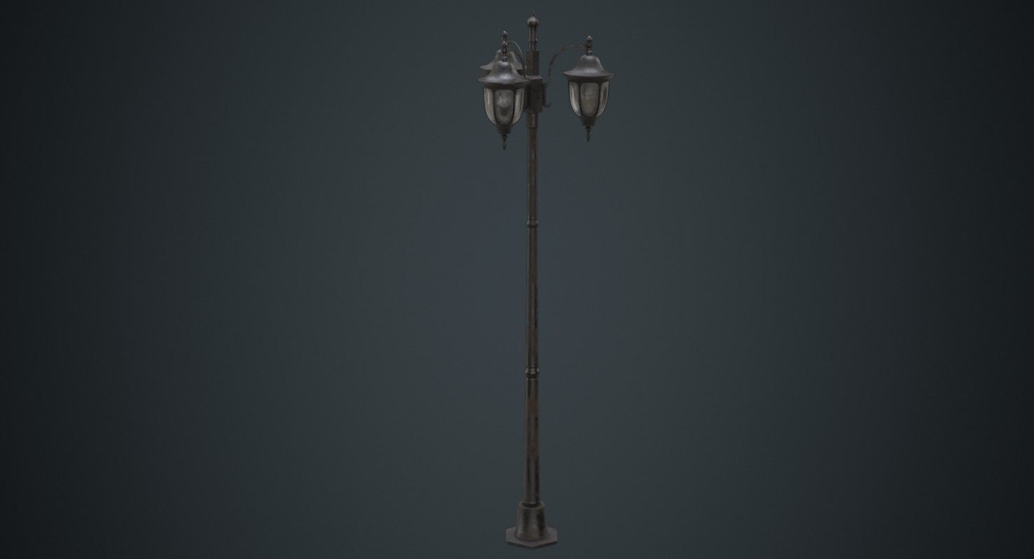 Street Light 3B Low-poly 3D model_1