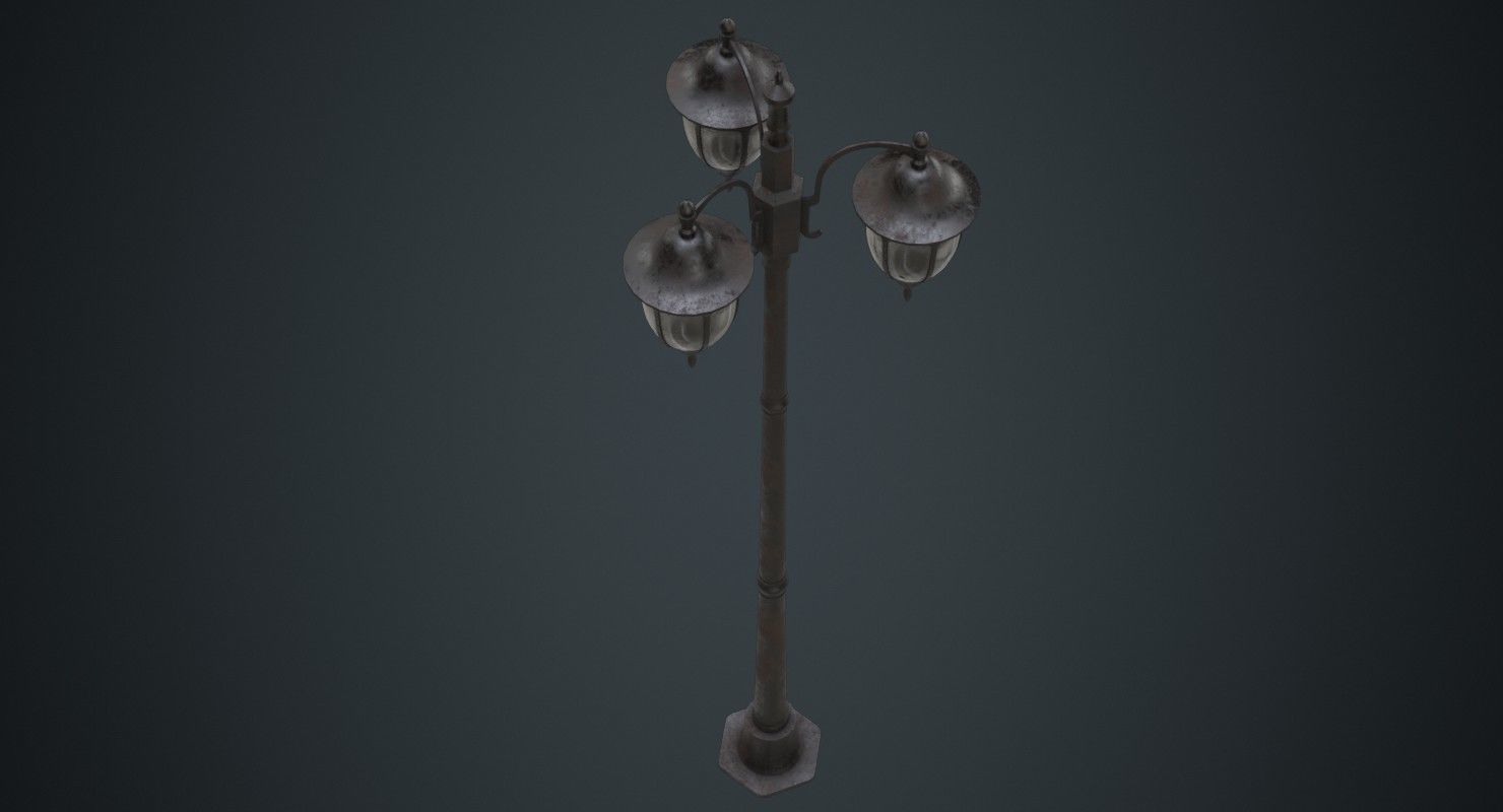 Street Light 3B Low-poly 3D model_2