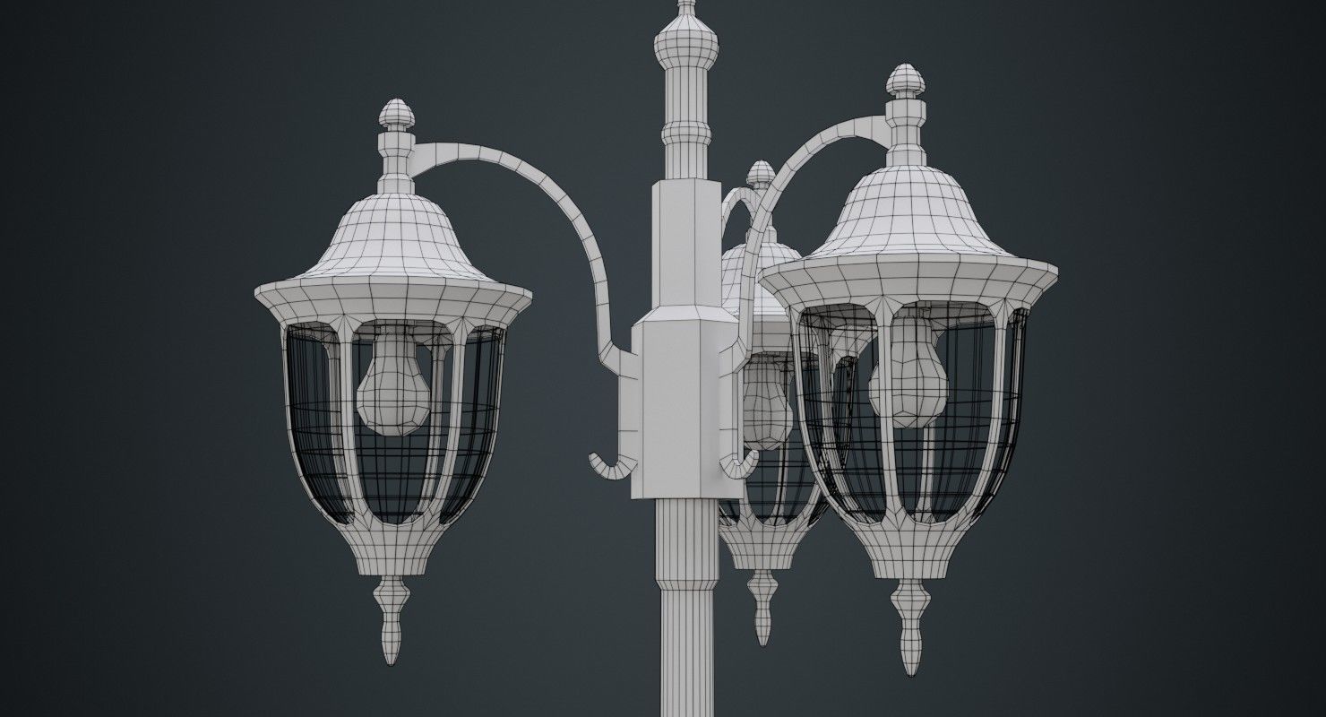 Street Light 3B Low-poly 3D model_7