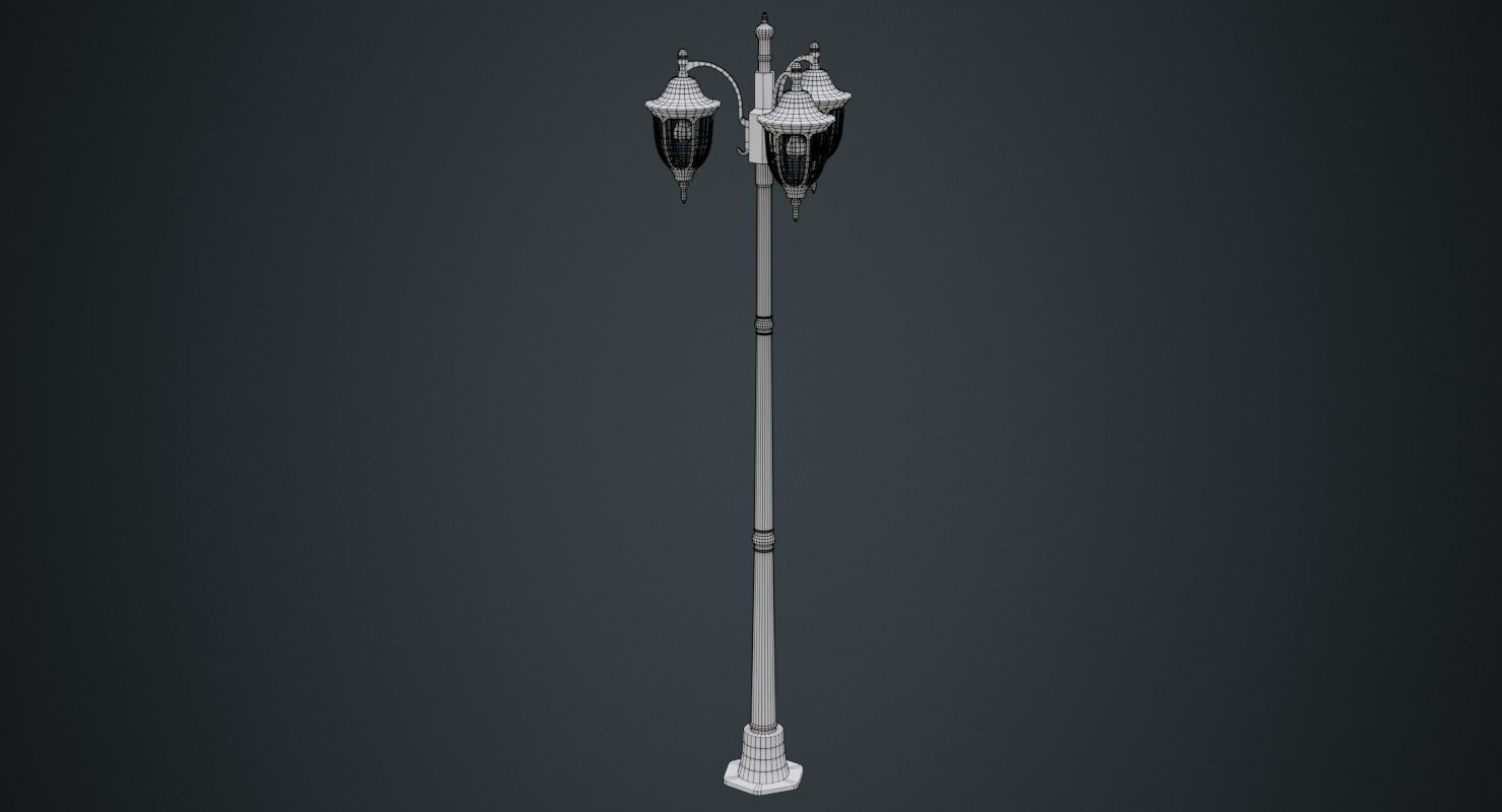 Street Light 3B Low-poly 3D model_6