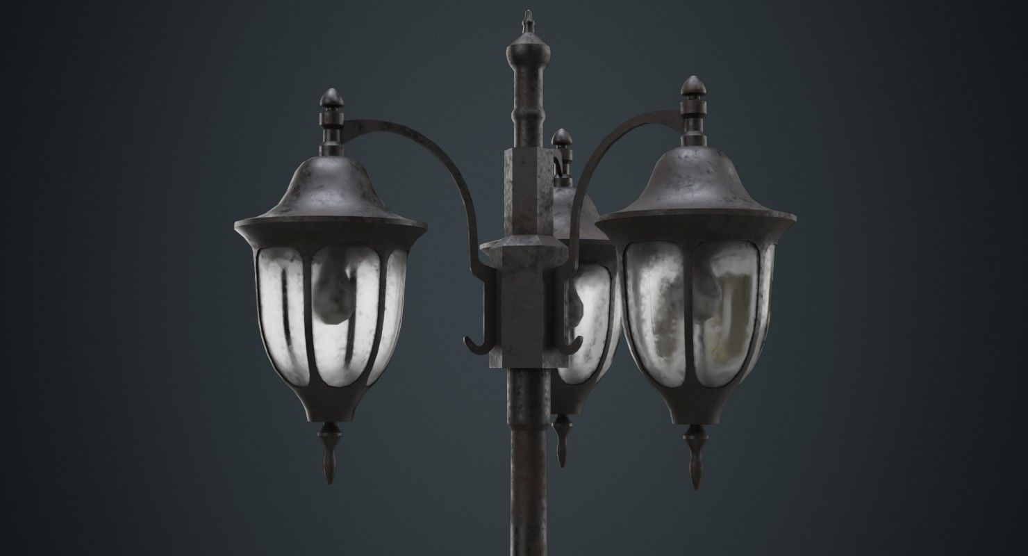 Street Light 3B Low-poly 3D model_5