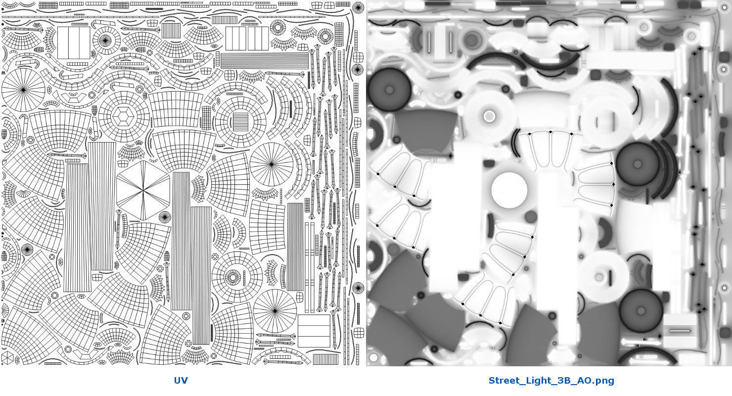 Street Light 3B Low-poly 3D model_8
