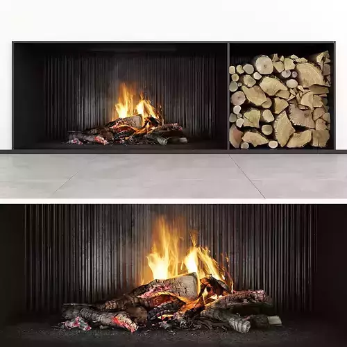 Fireplace modern 29 3D model