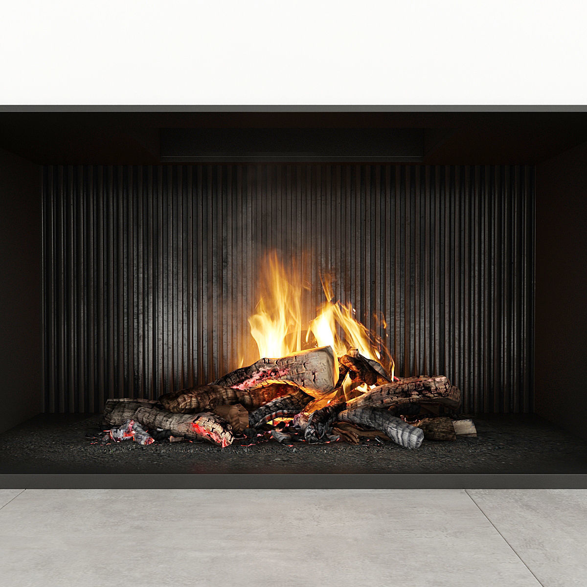 Fireplace modern 29 3D model_1