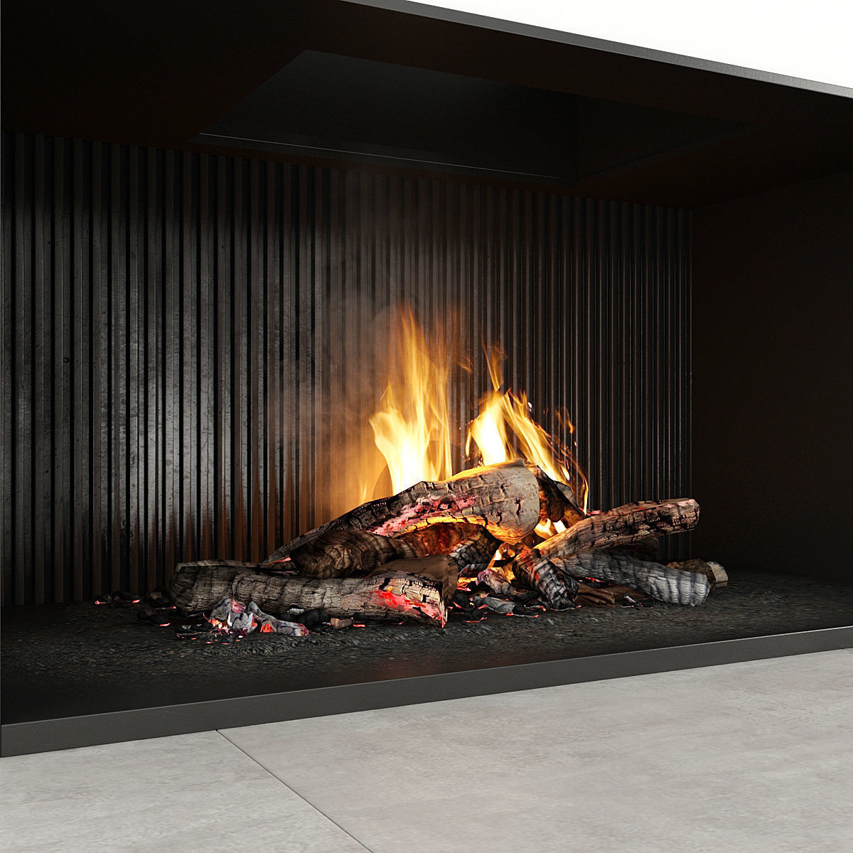 Fireplace modern 29 3D model_3