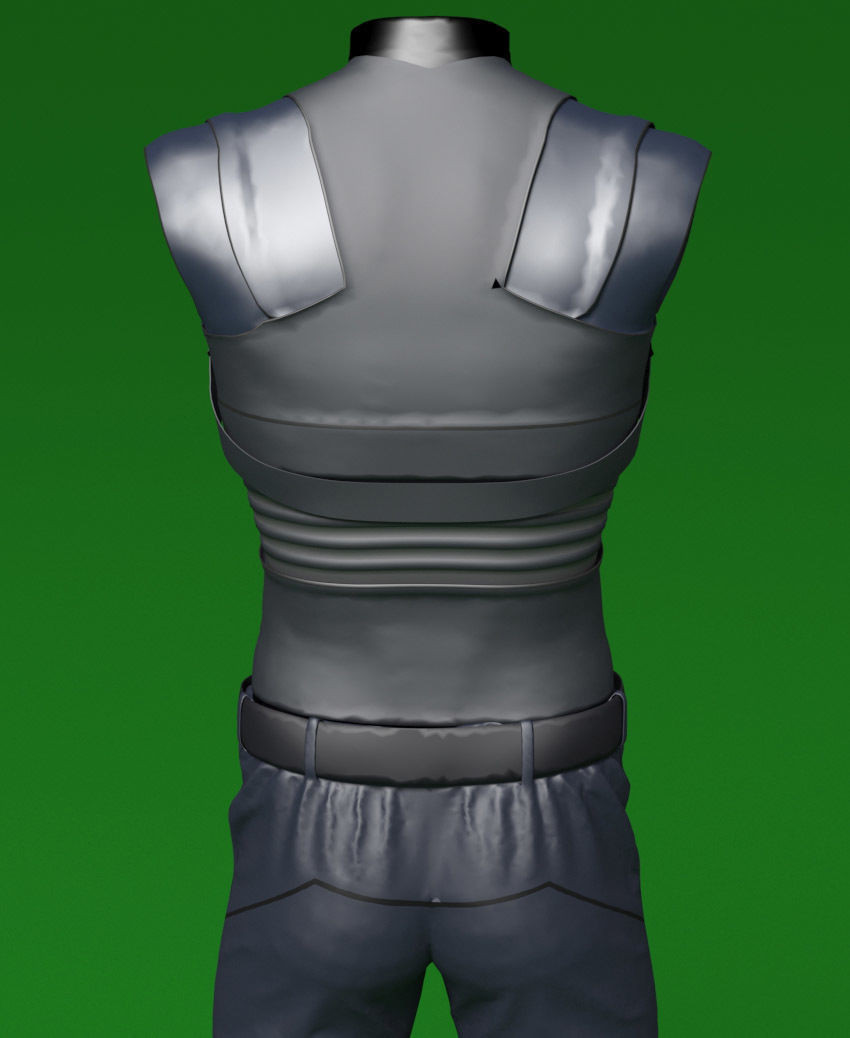 comic book male costumes v1 3D model_9