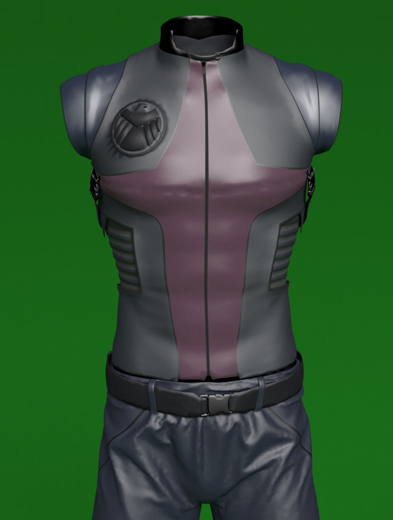 comic book male costumes v1 3D model_8