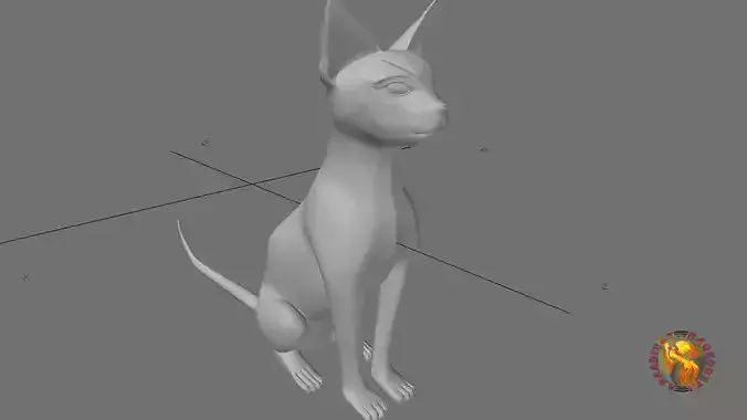 sphinx egyptian cat Low-poly 3D model