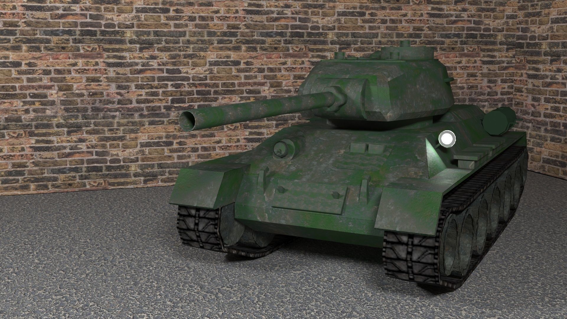 Tank T-34-85 low-poly 3D model Low-poly 3D model_0