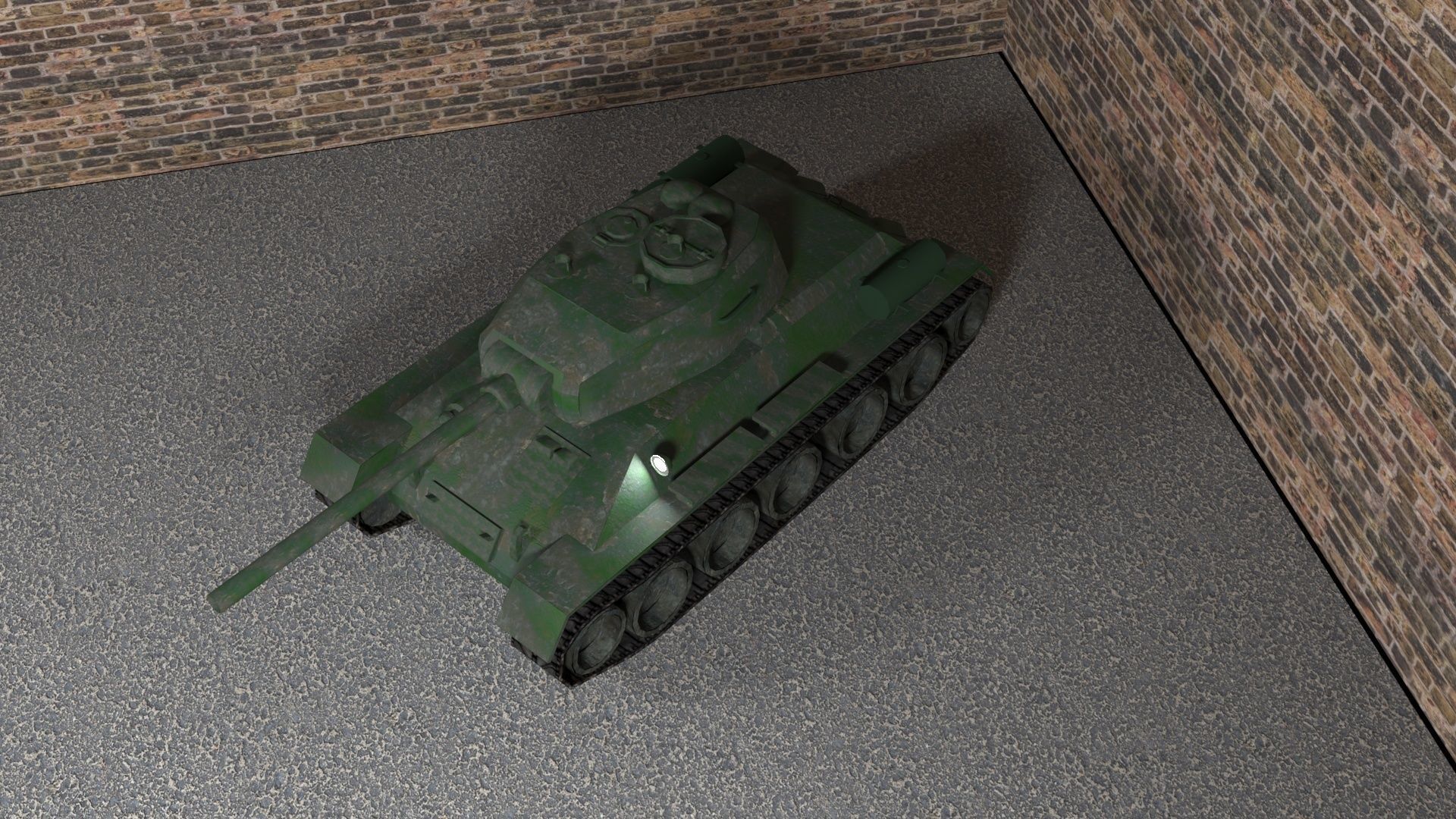 Tank T-34-85 low-poly 3D model Low-poly 3D model_1