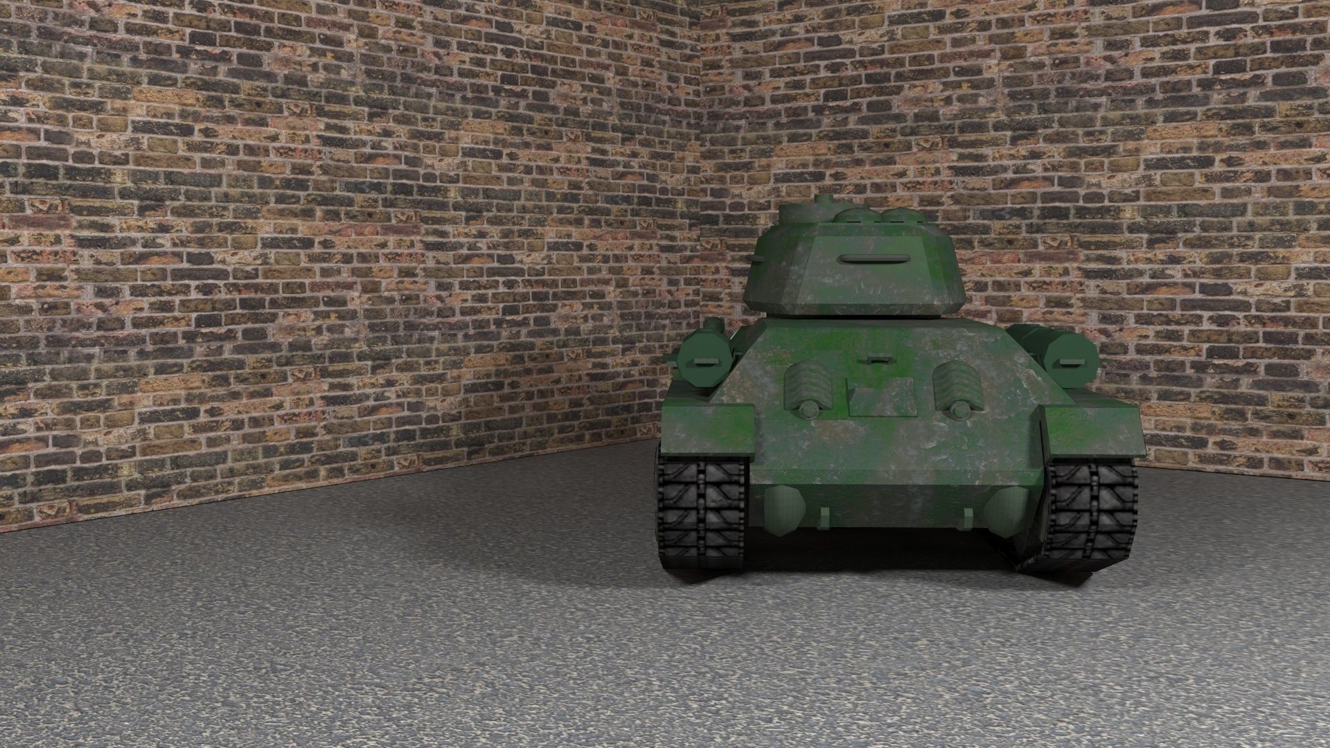 Tank T-34-85 low-poly 3D model Low-poly 3D model_4