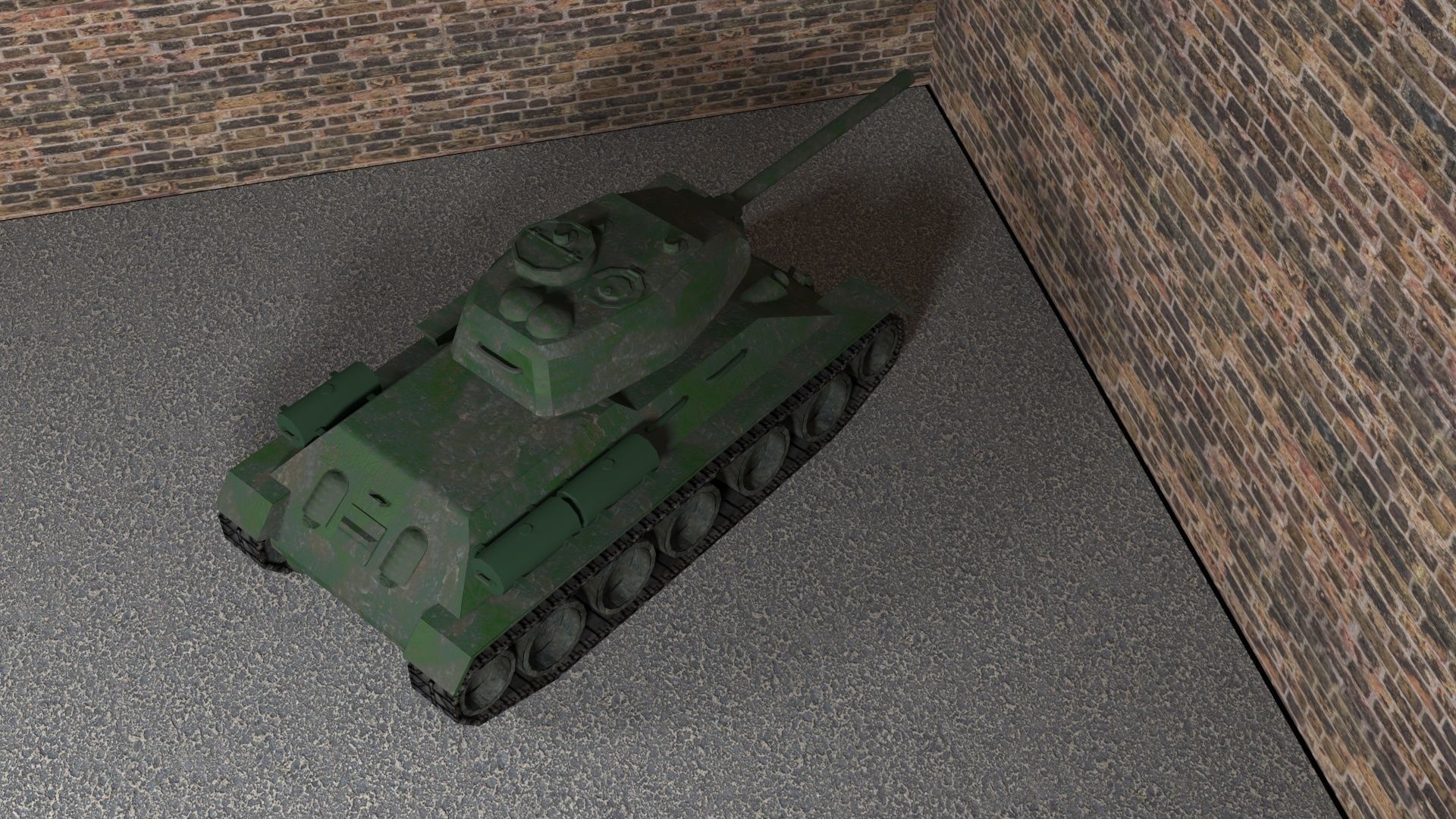 Tank T-34-85 low-poly 3D model Low-poly 3D model_7