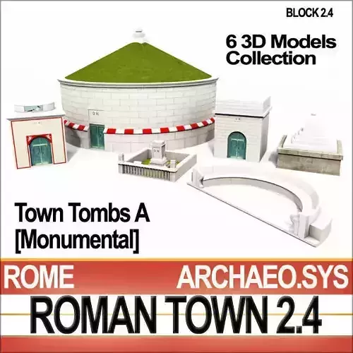 Roman Town Monumental Tombs A 2 4 Low Poly