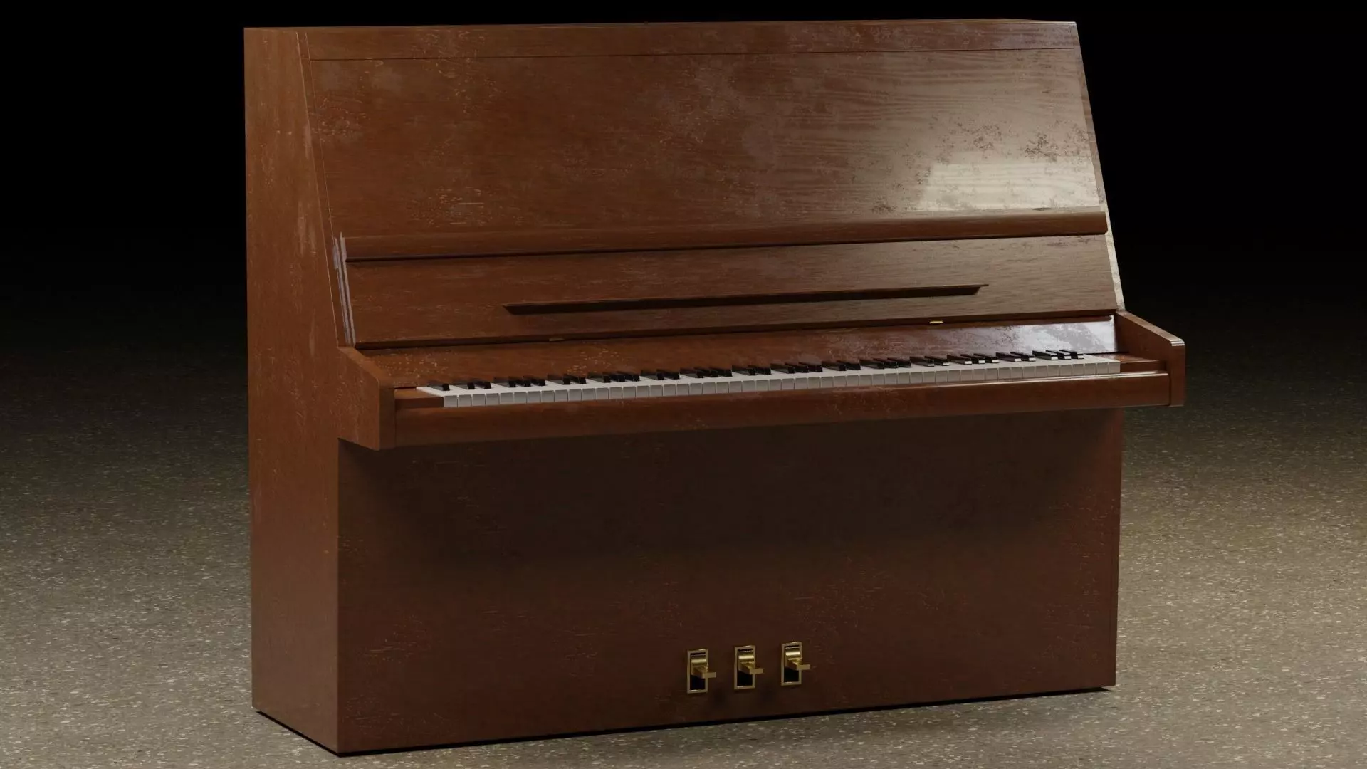 Basic Piano Low-poly 3D model