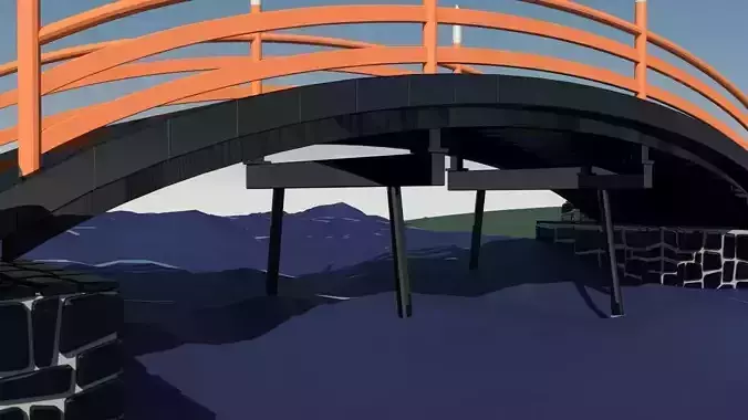Small park bridge 3 3D model