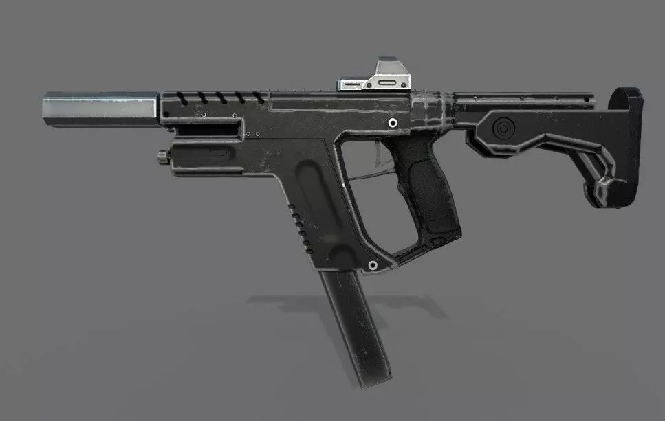 3D model Stylized Sub machine Gun VR / AR / low-poly | CGTrader