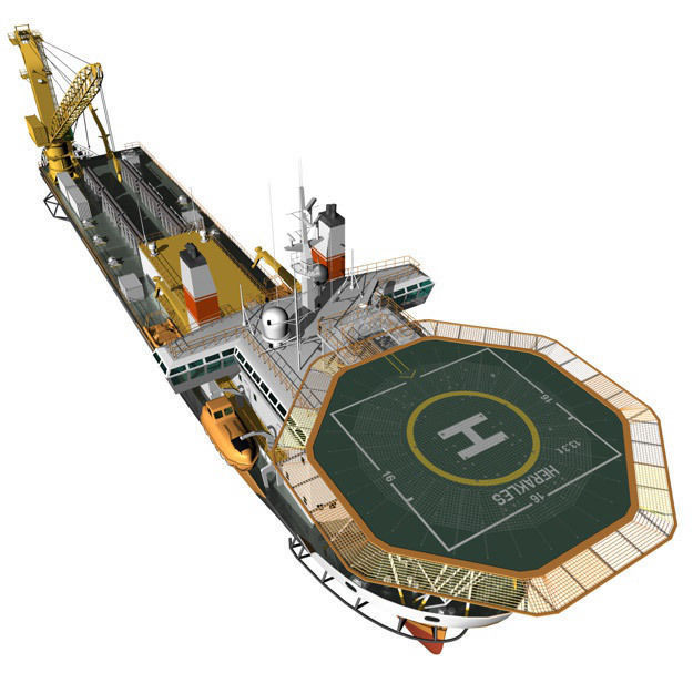Pipe laying ship 3D model_6