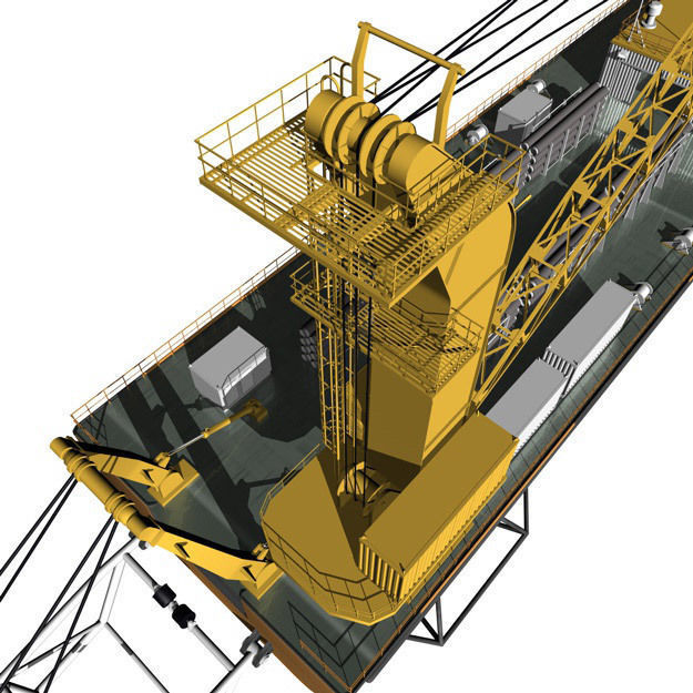 Pipe laying ship 3D model_15