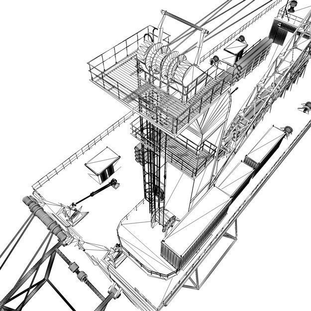 Pipe laying ship 3D model_16