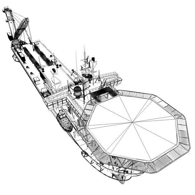 Pipe laying ship 3D model_7