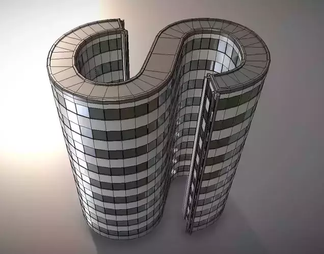 City Building Design S-1-7 Low-poly 3D model