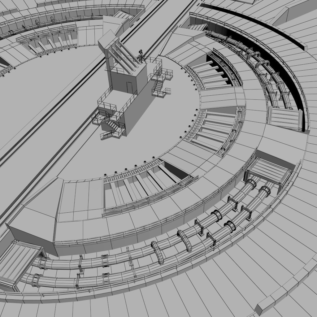 Rocket launch space complex low 3D model_12