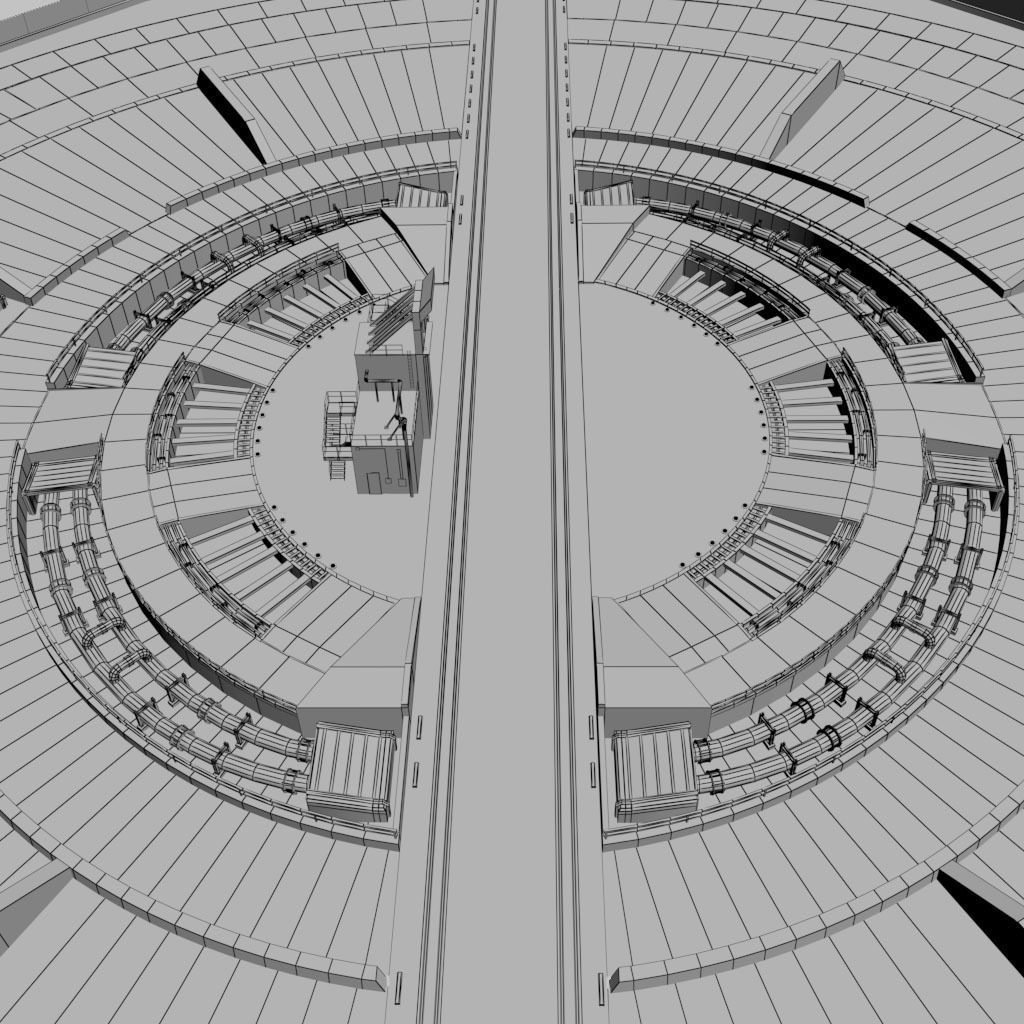Rocket launch space complex low 3D model_16