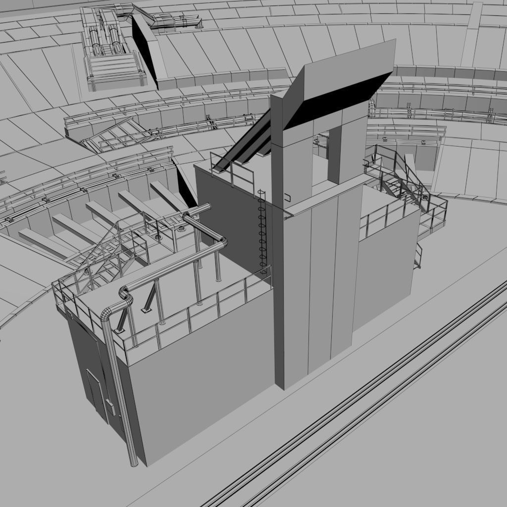Rocket launch space complex low 3D model_17