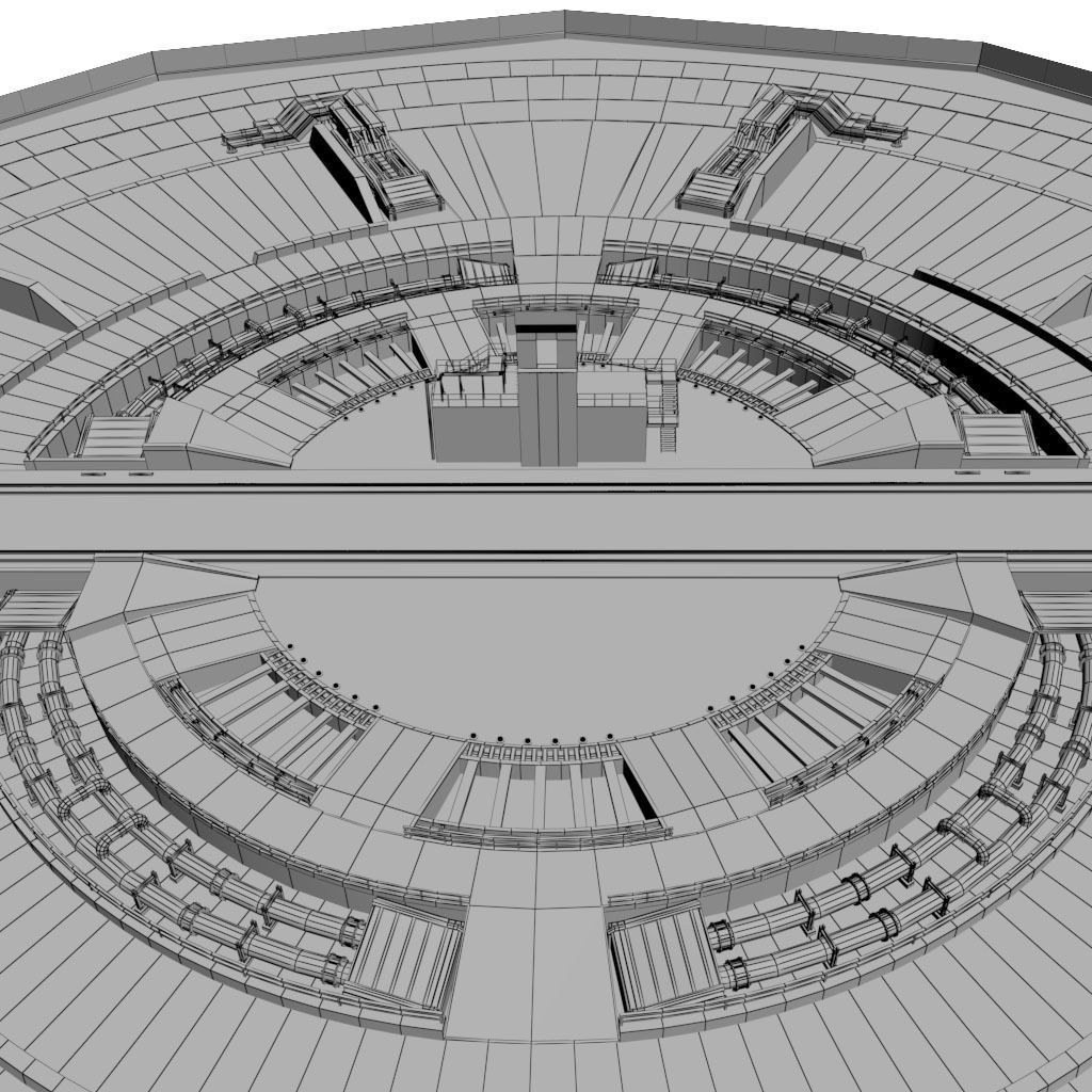 Rocket launch space complex low 3D model_13