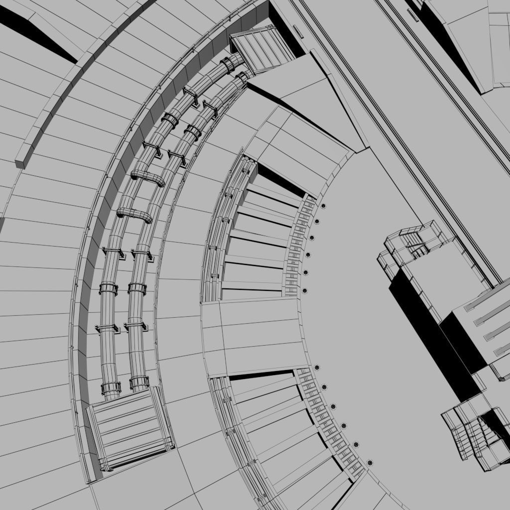 Rocket launch space complex low 3D model_14