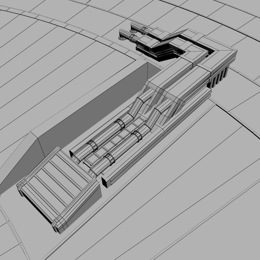 Rocket launch space complex low 3D model_15