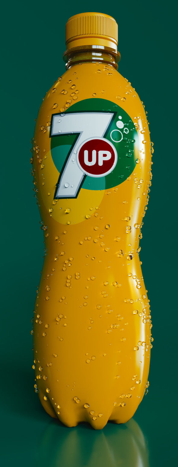 Bottle 7UP  3D model_2