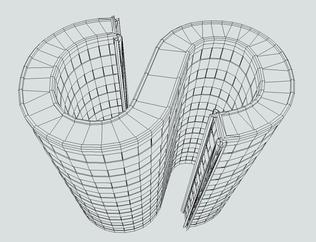 City Building Design S-1-6 Low-poly 3D model_10