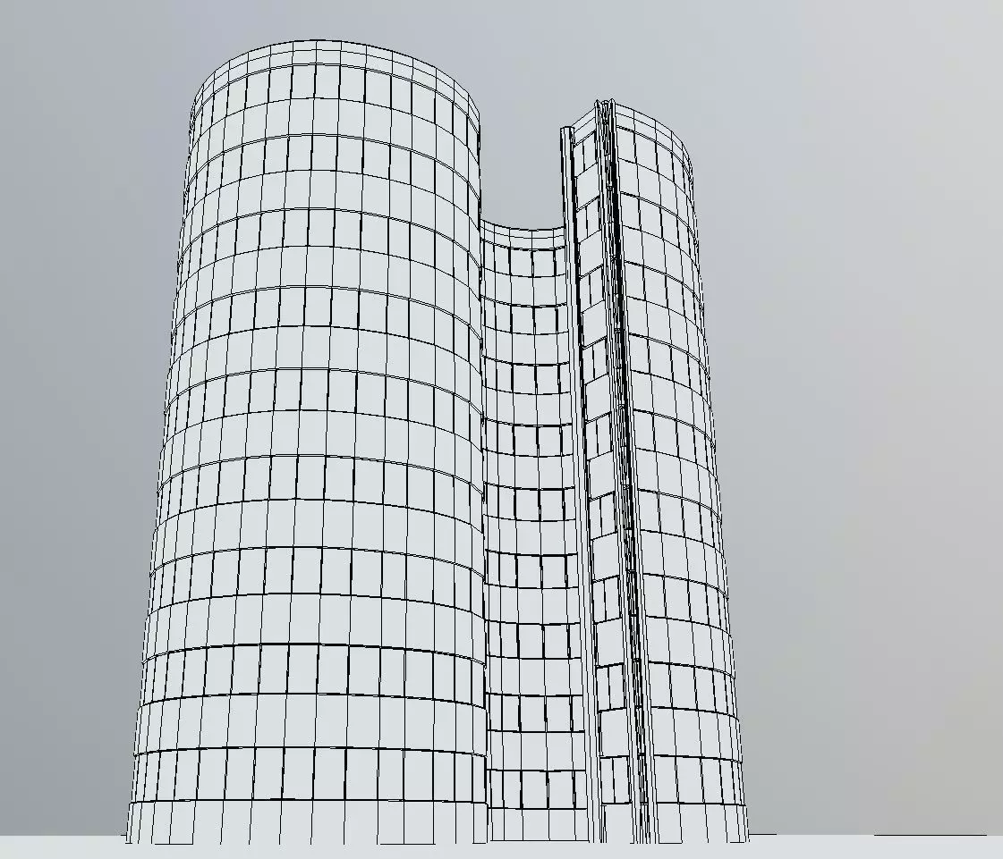 City Building Design S-1-6 Low-poly 3D model_0